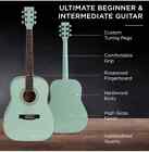 Best Choice 41in Full Size All Wood Beginner Acoustic Guitar Set Socal Green