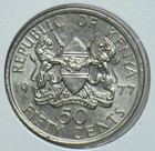 Kenya 1977 Mzeejomo Kenyatta 50 Cents Lions Animal First President Of Kenya 1915