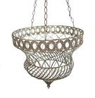 Vintage Ornate French Wrought Iron Hanging Basket Planter Gardenalia