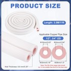 Hvac Copper Pipe Insulation Foam Tube 1 2  3 4  Id Pipes  11ft  White pink