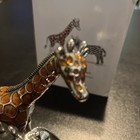 Godinger Giraffe   Zebra Salt And Pepper Shakers Animal Figurine Set Euc