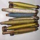 11-antique Wooden Bobbin Spool Original Thread Industrial Textile Mill Spindle