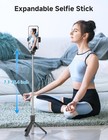 Phone Selfie Stick Travel Tripod Wireless Remote Extendable For Iphone android