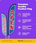 Lookourway Feather Flag Banner - 12 Feet Tall Advertising Sign Swooper Flag Only