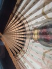 1902 Carlton Hotel And Restaurant London Hand Fan Wood Paper Display Case