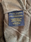 Pair Ralph Lauren Home Collection Olive Corduroy Quilted Standard Size Shams