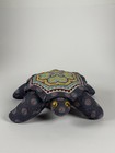 Vintage Hand Embroidered Turtle Shaped 10    Pin-cushion Pincushion Purple W eyes