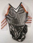 Ozone Gymnastics Leotard Competition Rhinestone Bling Silver Gk Leo Size Al