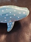 Unbranded Whale Shark Animal Figure  Blue Toy- 6 In Long  2 In Tall Soft Plastic