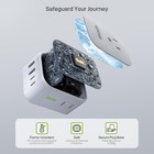 Us To Europe Plug Adapter 8in1 Travel Charger 4 Usb 2 Usb C Fast Charge Power