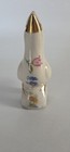 Stunning Vintage Chic   Le Pere Pottery Pie Bird  funnel  With Gold Accents