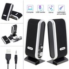 New Pc Computer Speakers 2 0 Stereo Usb 3 5 Mm Jack Desktop Laptop Clear Sound