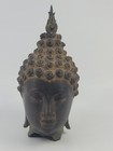 14th Century Ad Bronze Buddha Head Sukhodya Thailand Coa Antique 6 5  T X 3  W