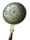 Antique Copper And Brass Bed Warmer Long Wood Turned Handle    