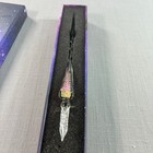 Handmade Glass Dip Pen Iridescent Pink Purple Twisted Calligraphy Pen W  Box