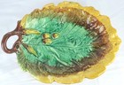 Antique Majolica Oak Leaf   Acorn Platter Plate - Majolica 11  Oak Leaf Platter