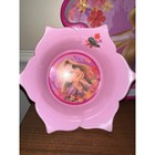 Disney Store Rapunzel Tangled Plate And Bowl Set Pink Flower Palette Melamine