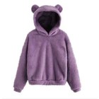 Hoodie Women Jacket Fur Fleece Coat Warm Winter Sweatshirt Ear Hooded  20  Off 