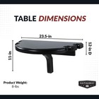 Hathaway Premier Wall-mounted Pub Table Black - Space-saving Semicircle Design