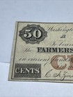 Obsolete Paper Money  Farmers Merchants Bank Fifty Cents 1862 Wn-467