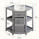 Space-saving Corner Baby Changing Table With Storage Wood Diaper Drawer Nursery