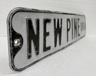 24  Vtg New Pine Dr Embossed Pressed Steel Street Road Sign - Altoona  Wisconsin