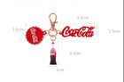 Coke Keychain Bottle Top Coca Cola Bottle Logo Dangle Key Chain