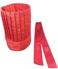 Hibachi Chef Hat   With Tie Red Teppanyaki