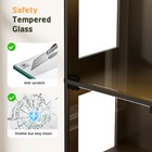 Display Cabinet With Glass Doors - 67  Curio Cabinet For Collectibles With Rgb