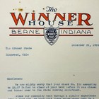 1931 The Winner House Berne In Letterhead Bank Failure Depression Era History