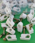  10 Pcs  Telecrafter Rg-6 Quad Flex Clips Q4wh 1 2 Inch Screw In Depth 
