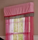 New  Juliette Nursery Window Valance  summer  Sz  14    X 48    Pink choc Curtain