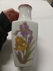 Vintage Art Deco Hungarian Hollohaza Porcelain Vase Iris 9 5 