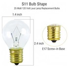 25 Watt Original Lava Lamp Replacement Glass Bulbs 20 Ounce Lamp Lights