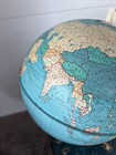 Vintage Ohio Art Tin World Globe W  Zodiac Signs On The Base