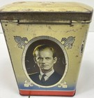 Vintage Royal Commemorative Tin Queen Elizabeth Ii Prince Philip 1950s England