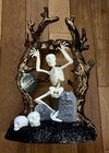 New Bath   Body Works 2024 Halloween Skeleton 3-wick Candle Stand Holder Glows