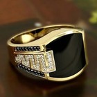 925 Sterling Silver Mens Black Ring Handmade Vintage Signet Band Ring All Sizes
