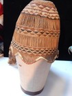 Unique Antique Yurok  hupa  California Basket Hat  with Trailer - Unusual Piece 