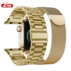 2pcs Stainless Steel Strap For Apple Watch Iwatch Series 9 8 7 6 5 Se 4 3 2 1 Us