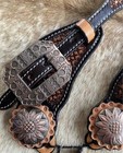Tooled Top Grain Leather Western Pair Spur Straps Free Shipping