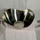 Vintage Danish Modern Stainless Steel Wave Bowl Cutout Handle