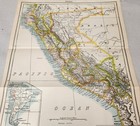 Original 1885 Peru   South America Map 12 75  X 9 25  Blank Back