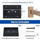 4 Or 20 Pcs Deck Railing Brackets Connectors Rail Support Kit For 2x4 1 5   3 5  