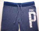 Victoria s Secret Vs Pink Lightweight Knit Lounge Sweat Pants Blue Small S