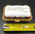 Imperial Porcelain Hinged Trinket Box Psalm 46 1 God Is Our Strength