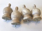 4 Vintage Wooden Finials Ornate Decorative Architectural Salvage Home Lot