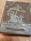 Vintage Wood Printing Block - Sailing Ship 4  X 5  Print 