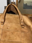 Vintage Leather U S Mail Money Duffle Bag Railroad Overnight Crossbody Bag  read
