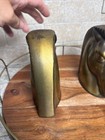 Vintage Pair Trojan Horse Head Bookends Cast Bronze Art Deco Equestrian Decor 6 